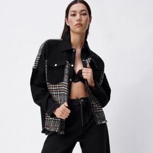 Zara Black Denim Jacket